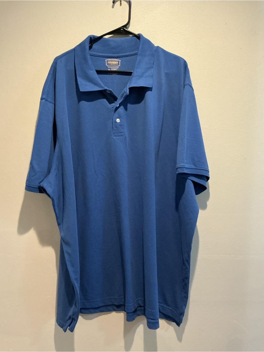 The Foundry Supply Co Men's 3XL Blue Polo Shirt Short Sleeve Big & Tall